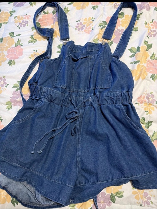 Pants - Kids Denim Shortalls - Blue